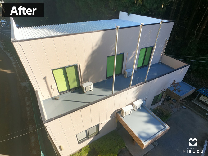 市原市事務所の折半屋根塗装・バルコニー防水【After】