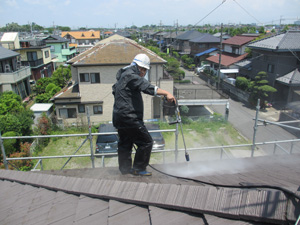 屋根の洗浄