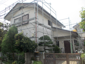 足場組立完成