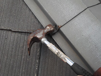 釘打ち直し作業