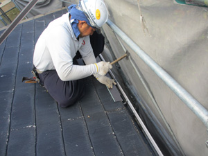 先付け役物の取り付け