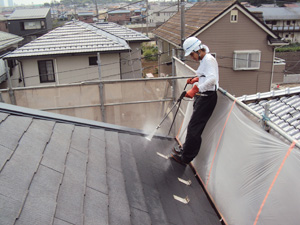 屋根高圧洗浄