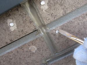 釘頭のタッチアップ