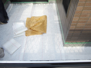 ガラス繊維でマット張り