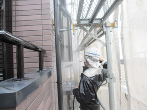 外壁高圧洗浄作業