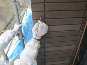 釘頭タッチアップ作業