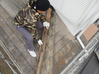 貫板も撤去します