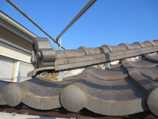 屋根しっくいの状況