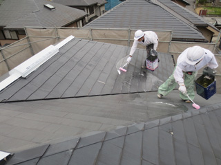 屋根下塗り塗装