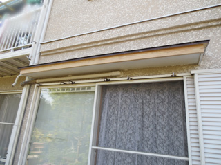 霧除け腐食部　木工事完了