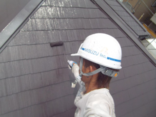 屋根 上塗り1回目
