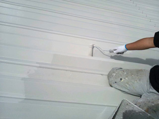 屋根塗装　上塗り2回目