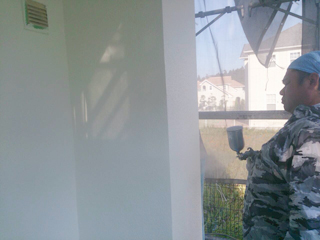 光触媒コート　1回目