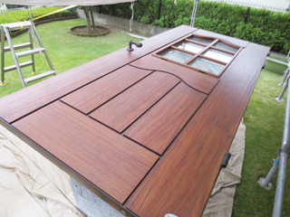 ドア家具調塗装完成