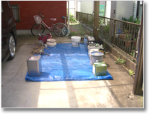 ガレージを作業場に