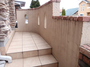 門塀内側塗装前