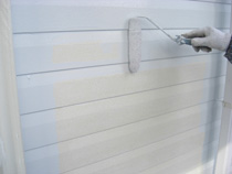 外壁 仕上げ塗り(1回目)