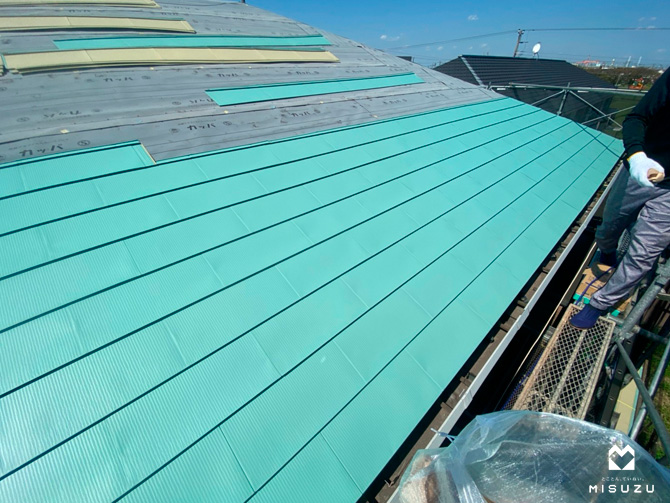 市原市 Tコーポ屋根カバーの様子