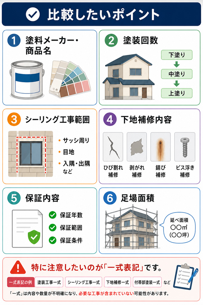 詳細記載が少ない見積り