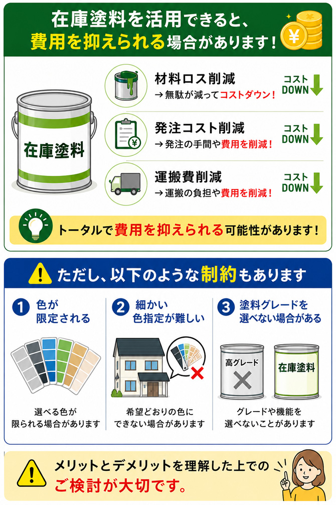 在庫塗料を活用
