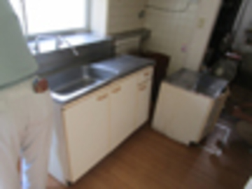 OB様宅で水まわりリフォームを施工中