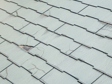 無石綿スレートから金属屋根に変更