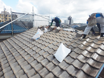 従来工法の瓦を防災瓦で葺き替えました