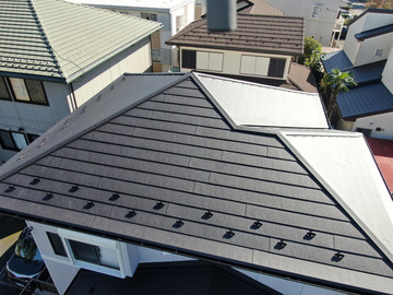 乾式コンクリート瓦を軽量屋根材に交換