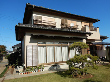 和風家屋の外壁塗装工事が完了しました