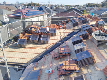 暑さ対策をした瓦工事