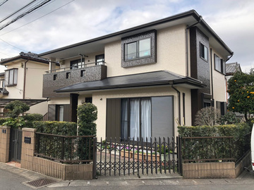 ツートンカラーでの外壁塗装