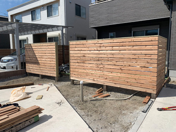 八幡モデルガーデン工事、順調です