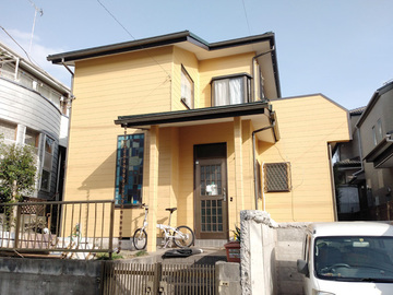 バルコニーを降ろしてトタン屋根の葺き替え