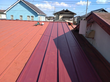 市原市で瓦棒屋根を部分葺き替え