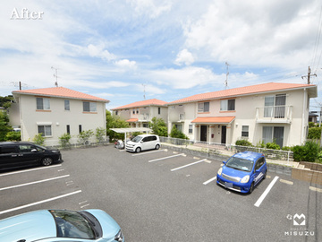 三井ホームのアパート塗装　プロバンス風仕上げ