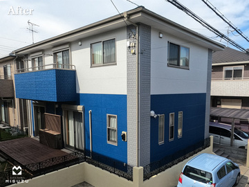 外壁塗装｜ブルー×グレー×ホワイト