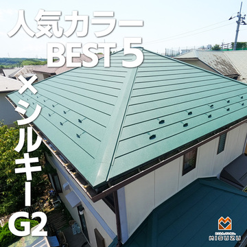 ガルバリウム屋根　シルキーG2　人気カラーベスト5