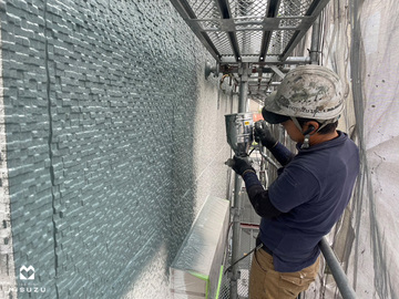 多彩模様吹き付け塗装　市原市松ヶ島M様邸