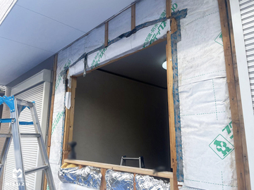 サッシ防犯工事がスタートしました