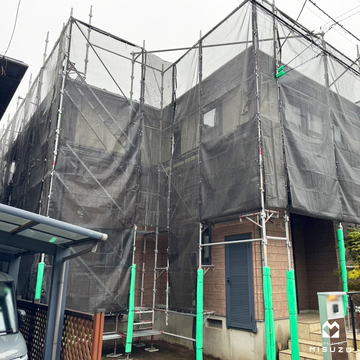 【千葉市花見川区】多彩模様塗装工事スタート