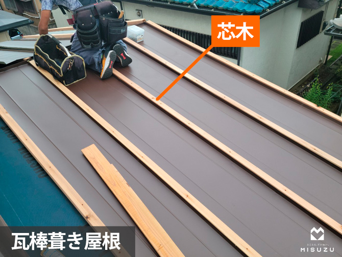 瓦棒葺き屋根の構造