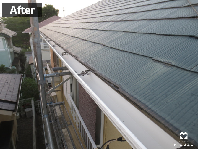 市原市・雪被害で雨樋が破損　完成