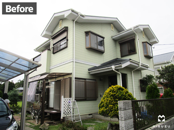 長生郡屋根カバー工法　ビフォー