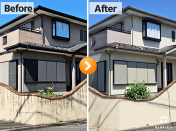 千葉市中央区で築23年戸建て 外壁・屋根塗装＋バルコニー防水＋門塀塗装の写真