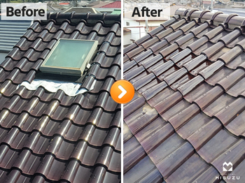 市原市青葉台で天窓撤去・瓦屋根復旧工事の写真