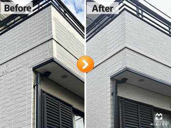 千葉市稲毛区で築28年パナホームの外壁張替え・屋根外壁塗装工事の写真